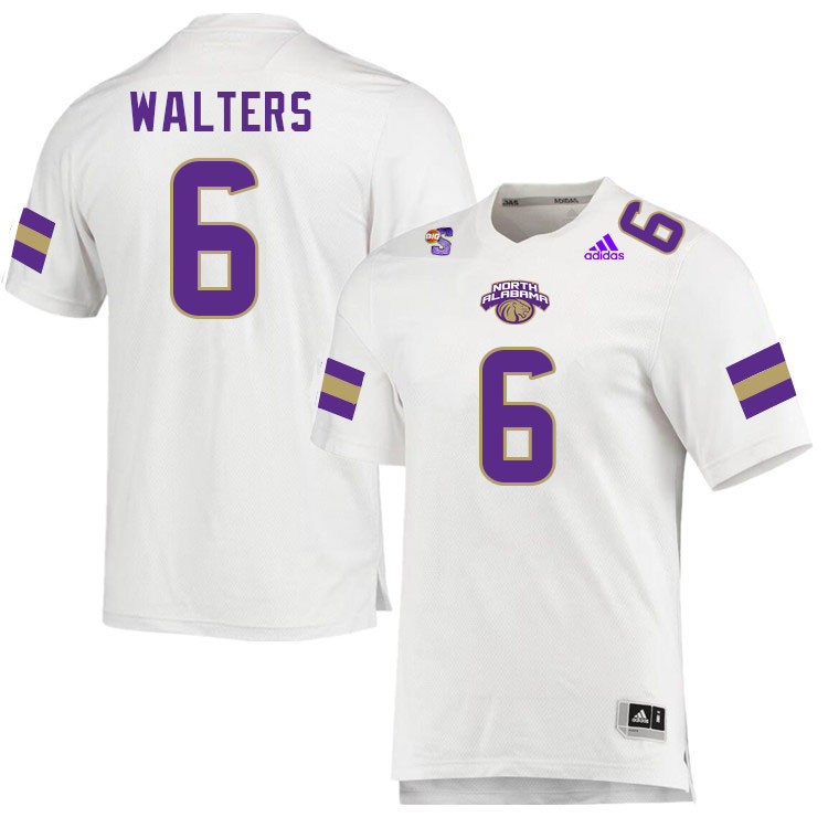 Men-Youth #6 Noah Walters North Alabama Lions 2023 College Football Jerseys Stitched-White